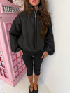 Oversized Bubble Puffer Jacket – High-Neck Zip-Up Coat with Balloon Sleeves