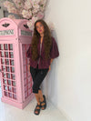 Balloon Sleeve Cinched Waist Jacket