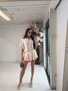 CROCHET-STYLE BUTTON UP SKORT SET
