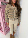 Fluffy Faux Fur Cardigan Jacket – Button Up Style