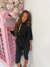 Balloon Sleeve Cinched Waist Jacket