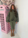 Oversized Bubble Puffer Jacket – High-Neck Zip-Up Coat with Balloon Sleeves