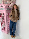 2-in-1 Detachable Faux Fur Gilet & Ribbed Zip Jacket