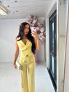GOLD BUTTON WAISTCOAT & WIDE LEG SET
