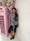 Belted Knitted Cardigan | High Neck Button Detail Wrap Cardigan