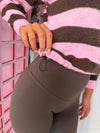 Striped Knit Jumper with Adjustable Drawstring Hem