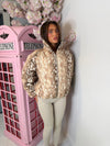 Bambi Print Puffer Jacket – High Neck Zip Up Coat