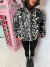 Bambi Print Puffer Jacket – High Neck Zip Up Coat