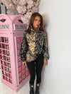 Bambi Print Teddy Fleece Half Zip Jumper