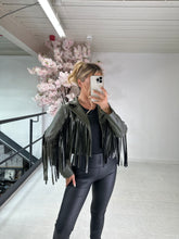 faux leather jacket - khaki