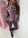 Bambi Print Puffer Jacket – High Neck Zip Up Coat
