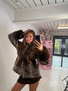 The Luxe Bambi Faux Fur Cuff Coat