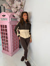 Two Tone Colour Half Zip Windbreaker Jacket