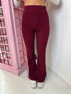 High Waisted Stripe Flare Leggings