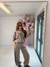 Women's Striped Windbreaker Co-ord Set