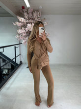 Knot two piece loungewear - tan