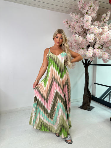 Coco pleated dress - Green