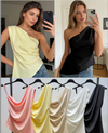ONE SHOULDER RUCHED TOP