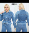 ELASTICATED DENIM JACKET