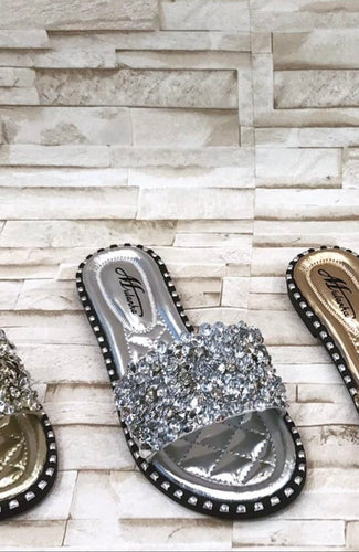 Diamonte Sandals - Silver