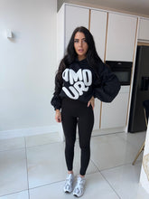 Amour Ruched Hoodie -Black