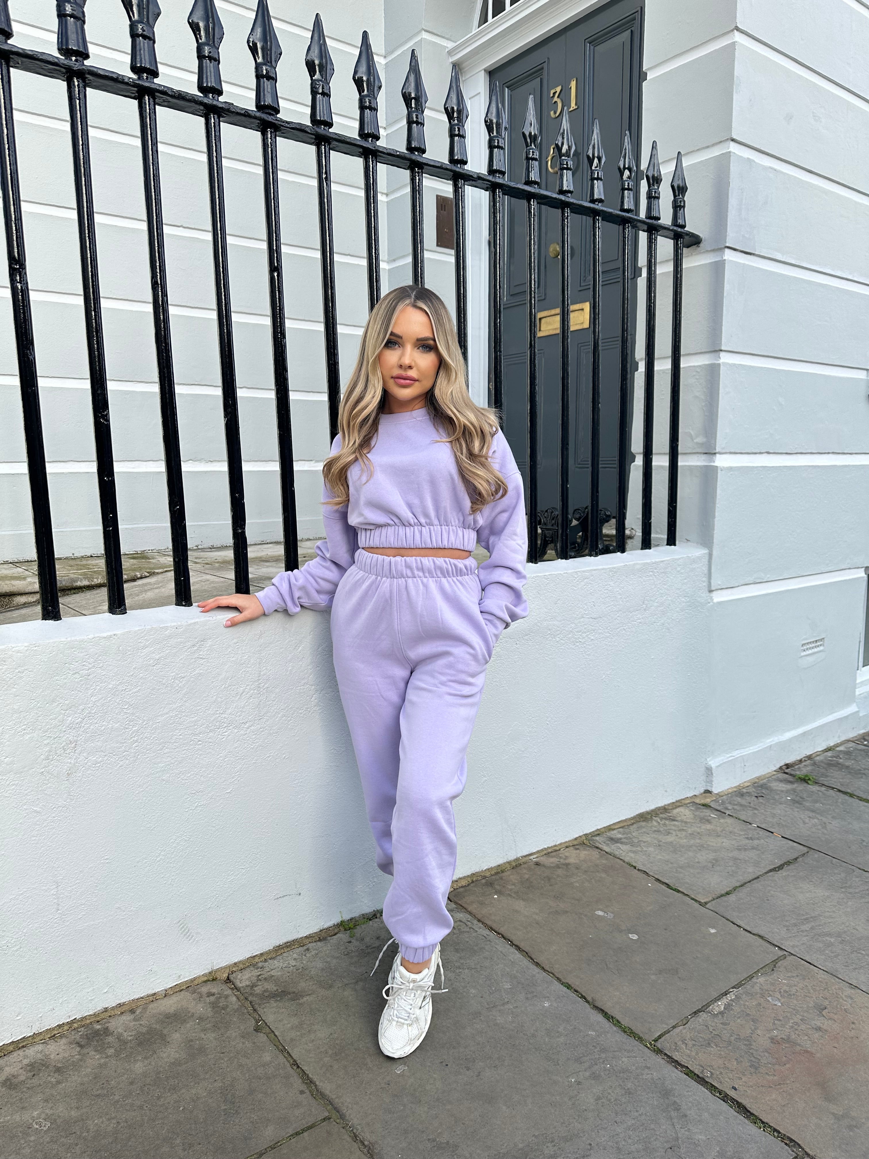 Crop Jogger Set - Lilac