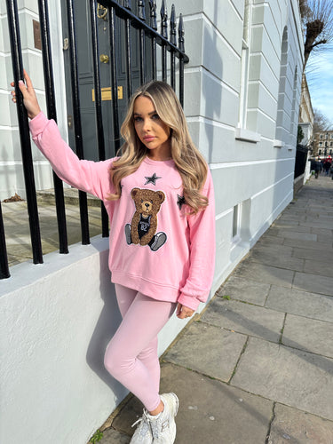 Seamless Ribbed Leggings - Pink