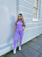 basic short sleeve lounge set - lilac