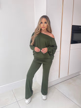 Off The Shoulder Loungewear - Khaki