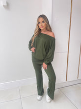 Off The Shoulder Loungewear - Khaki